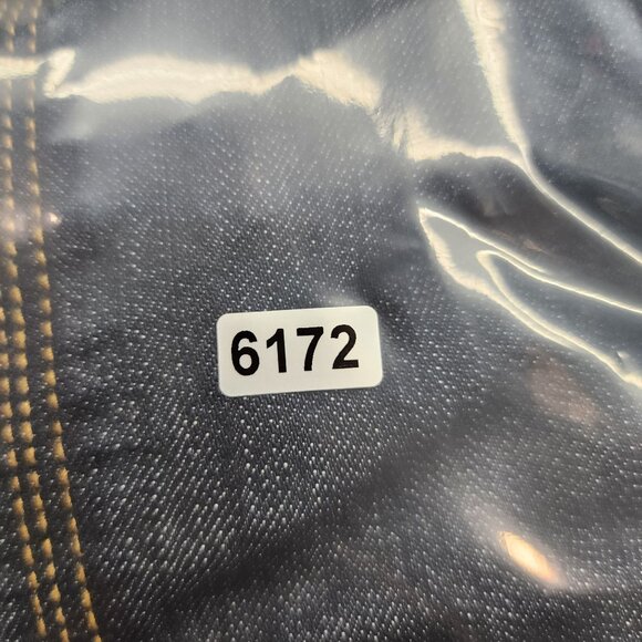 Womens Baccini Blue Denim Blazer Jacket 3/4 Sleeve 2 Button Size M - Picture 10 of 10